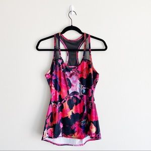 ATHLETA Chi Racerback Tank Floral Print